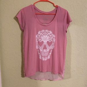 Fifth Sun Skull Pink Graphic Tee